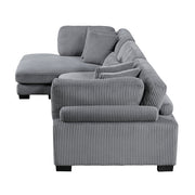 8555GY*CRACVC (3)3-Piece Modular Sectional with Reversible Chaise - 8555GY*CRACVC