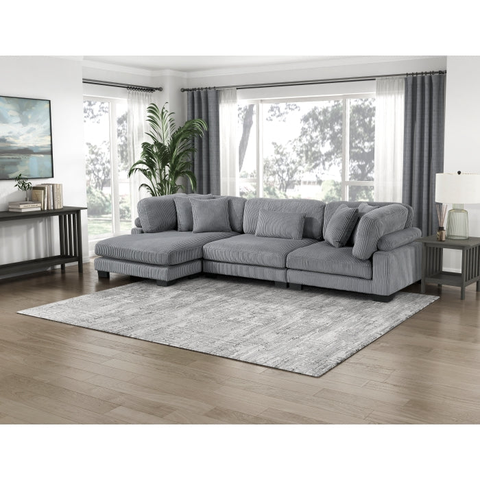 8555GY*CRACVC (3)3-Piece Modular Sectional with Reversible Chaise - 8555GY*CRACVC