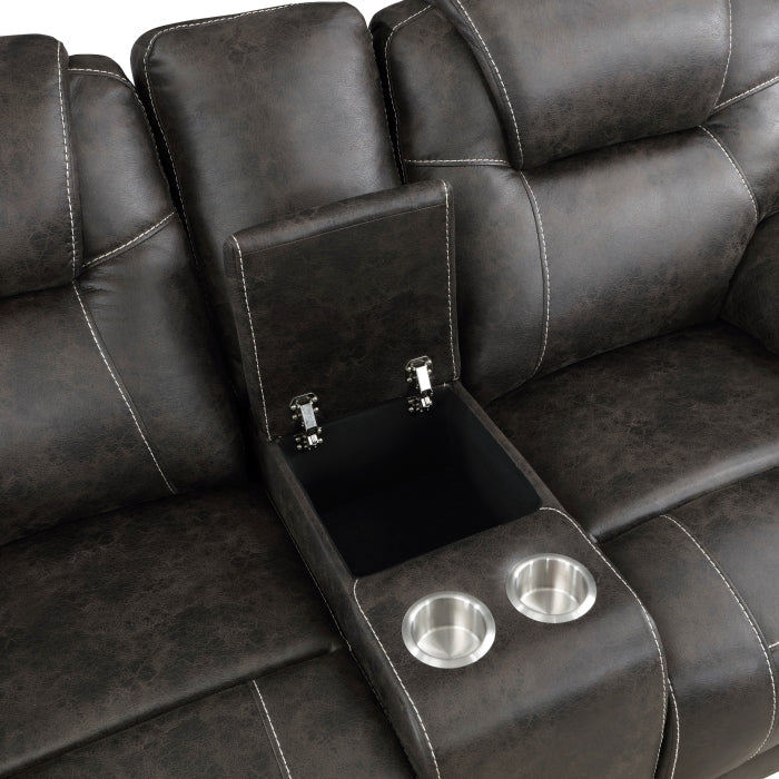 8560PM-2 Double Reclining Love Seat with Center Console - 8560PM-2