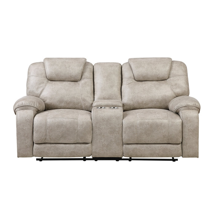 8560PT-2 Double Reclining Love Seat with Center Console - 8560PT-2
