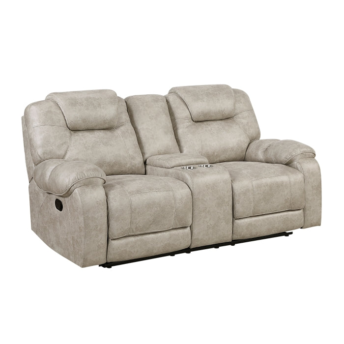 8560PT-2 Double Reclining Love Seat with Center Console - 8560PT-2