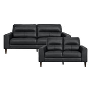 8566BLK*2 2pc Set: Sofa, Love - 8566BLK*2