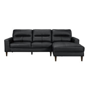 8566BLK*SC 2-Piece Sectional with Right Chaise - 8566BLK*SC