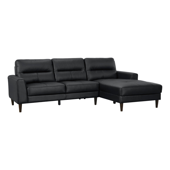 8566BLK*SC 2-Piece Sectional with Right Chaise - 8566BLK*SC