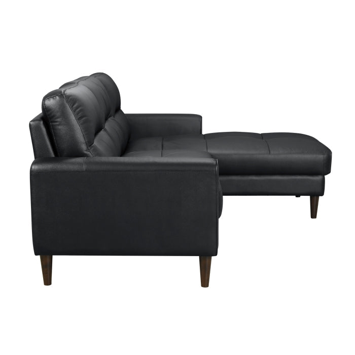 8566BLK*SC 2-Piece Sectional with Right Chaise - 8566BLK*SC