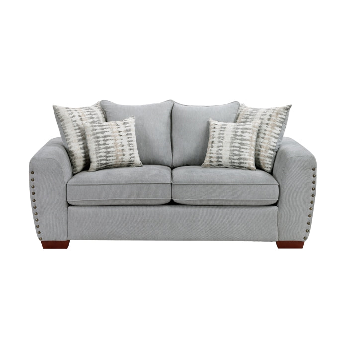 8579GY*2 2pc Set: Sofa, Love - 8579GY*2