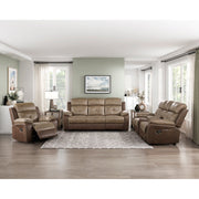 8599BR-2 Double Glider Reclining Love Seat with Center Console - 8599BR-2