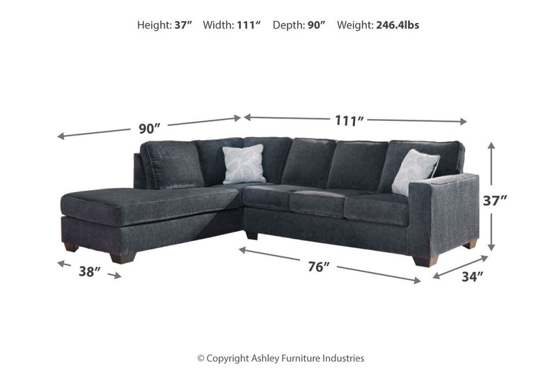 Altari Slate 2-Piece Sectional with Chaise -  Ashley - DMV Furniture