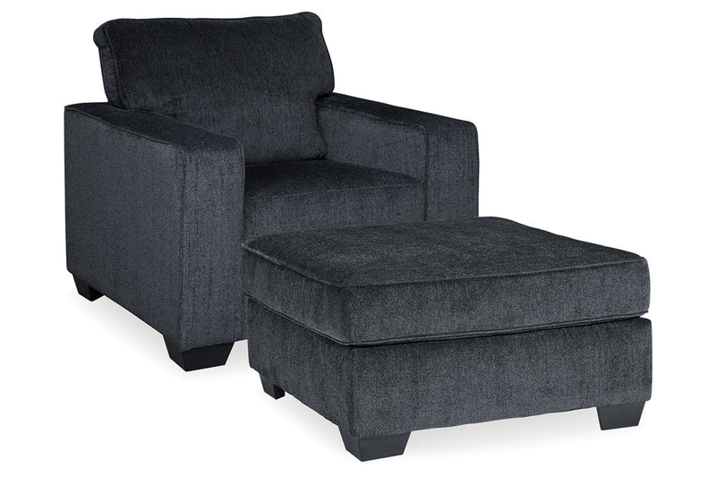 Altari Slate Chair and Ottoman -  Ashley - DMV Furniture