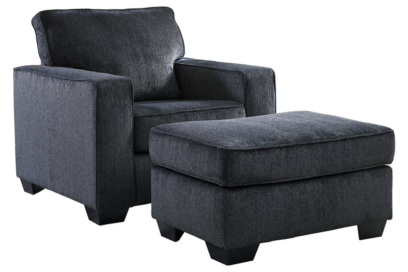 Altari Slate Chair and Ottoman -  Ashley - DMV Furniture