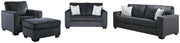 Altari Sofa, Loveseat, Chair and Ottoman in Slate from Ashley - DMV Furniture