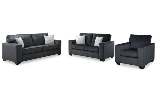 Altari Slate Sofa, Loveseat and Chair from Ashley - DMV Furniture