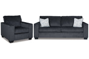 Altari Slate Sofa Sleeper with Chair -  Ashley - DMV Furniture