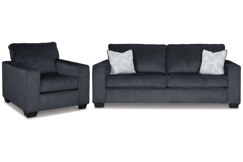 Altari Slate Sofa Sleeper with Chair -  Ashley - DMV Furniture