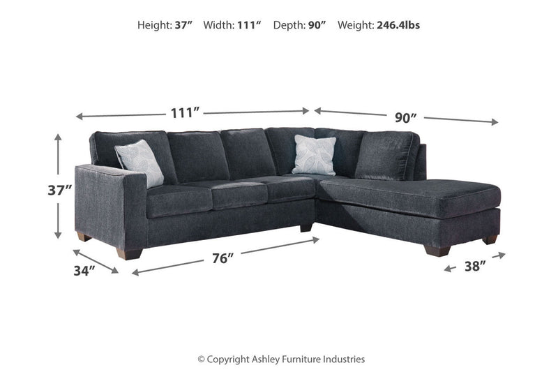 Altari Slate 2-Piece Sectional with Chaise -  Ashley - DMV Furniture