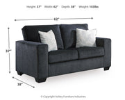 Altari Sofa, Loveseat, Chair and Ottoman in Slate from Ashley - DMV Furniture