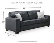 Altari Sofa, Loveseat, Chair and Ottoman in Slate from Ashley - DMV Furniture