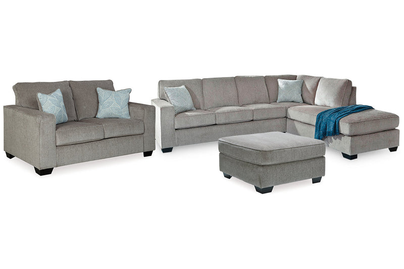 Altari Alloy 2-Piece Sleeper Sectional, Loveseat and Ottoman -  Ashley - DMV Furniture