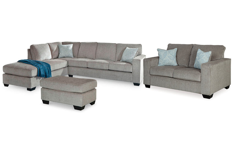 Altari Alloy 2-Piece Sectional with Chaise, Loveseat and Ottoman -  Ashley - DMV Furniture