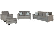 Altari Alloy Sofa, Loveseat, Chair and Ottoman -  Ashley - DMV Furniture