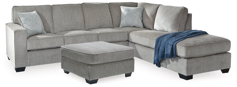 Altari Gray 2-Piece Sectional with Chaise and Oversized Ottoman from Ashley - DMV Furniture