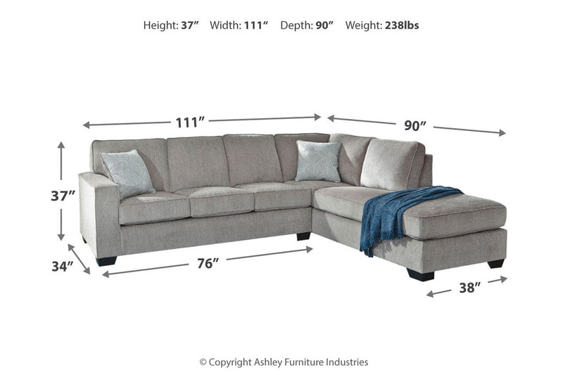 Altari Alloy 2-Piece Sectional with Chaise -  Ashley - DMV Furniture