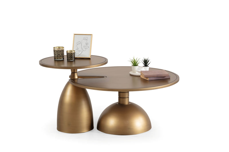 873 Gold 2 Pc Coffee Table Set - DMV FurnitureCoffee Table