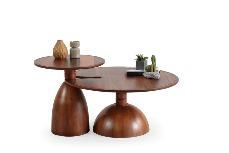 873 Walnut 2 Pc Coffee Table Set - DMV FurnitureCoffee Table