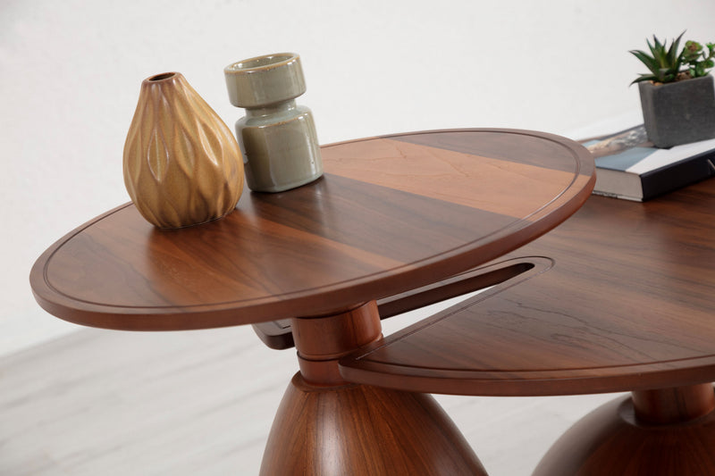 873 Walnut 2 Pc Coffee Table Set - DMV FurnitureCoffee Table