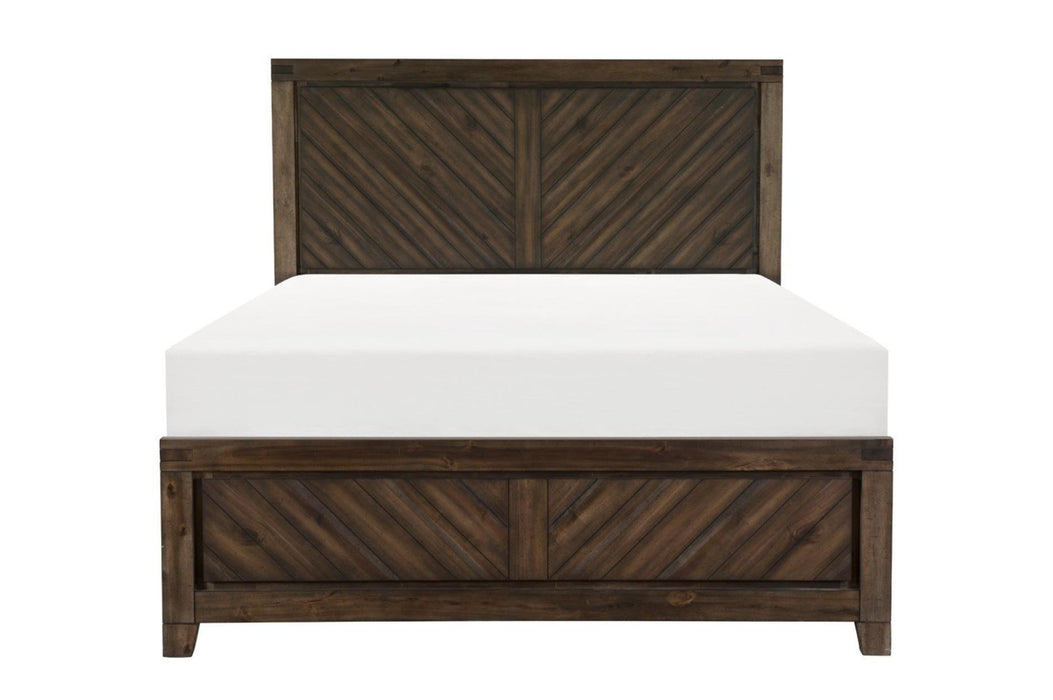 Parnell 3 Piece Queen Bedroom Set In Distressed Espresso 1648-1-3Set | Homelegance