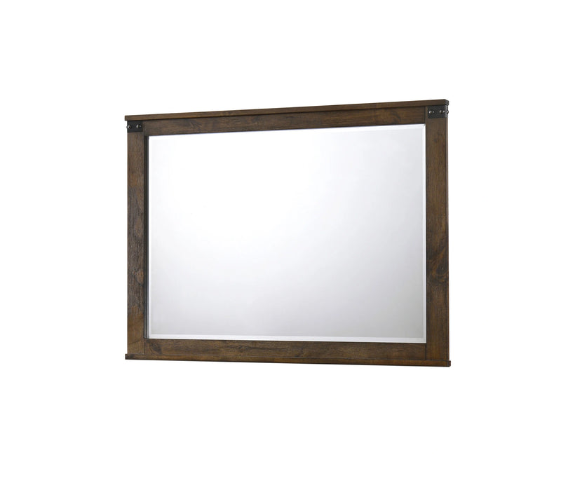 Crown Mark Furniture Curtis Mirror in Rustic image