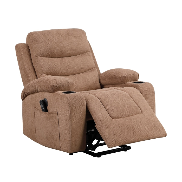 9000BRW-1LTM Power Lift Chair with Massage, Heat, Charging Ports and Cup-holders - 9000BRW-1LTM