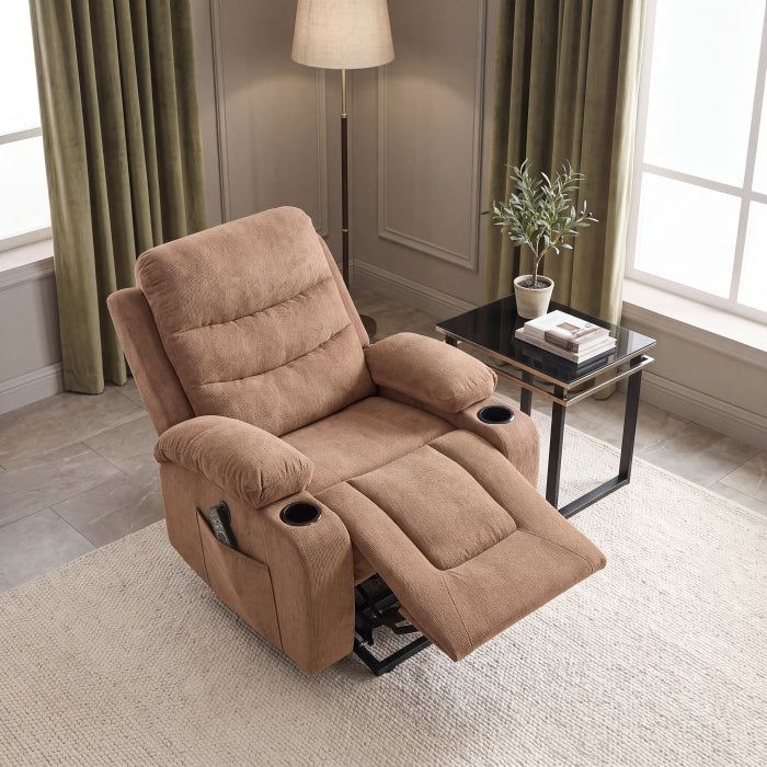 9000BRW-1LTM Power Lift Chair with Massage, Heat, Charging Ports and Cup-holders - 9000BRW-1LTM