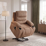 9000BRW-1LTM Power Lift Chair with Massage, Heat, Charging Ports and Cup-holders - 9000BRW-1LTM