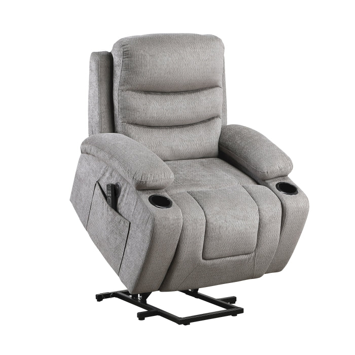 9000GRY-1LTM Power Lift Chair with Massage, Heat, Charging Ports and Cup-holders - 9000GRY-1LTM