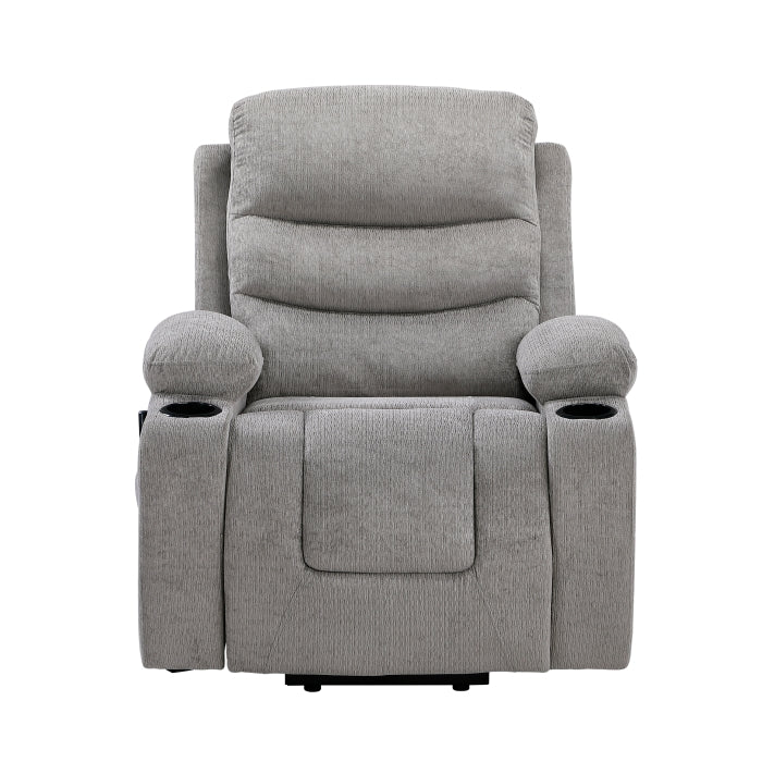 9000GRY-1LTM Power Lift Chair with Massage, Heat, Charging Ports and Cup-holders - 9000GRY-1LTM