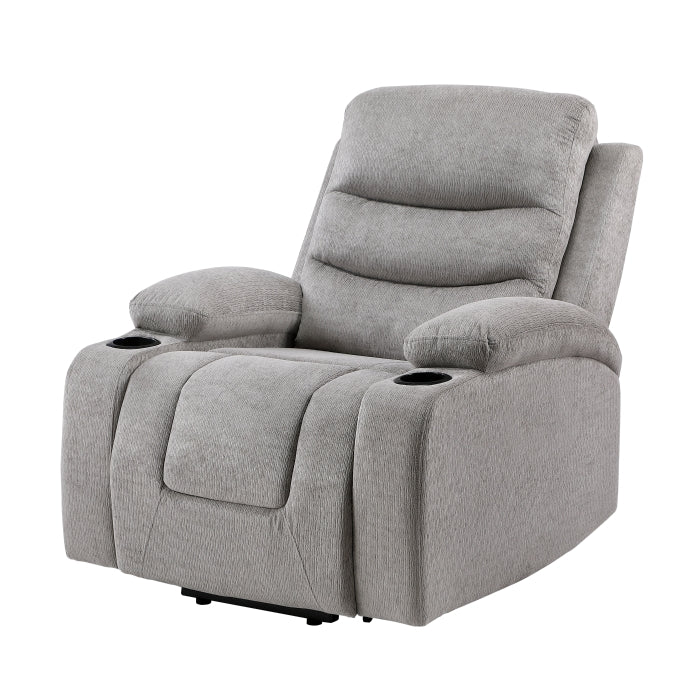 9000GRY-1LTM Power Lift Chair with Massage, Heat, Charging Ports and Cup-holders - 9000GRY-1LTM