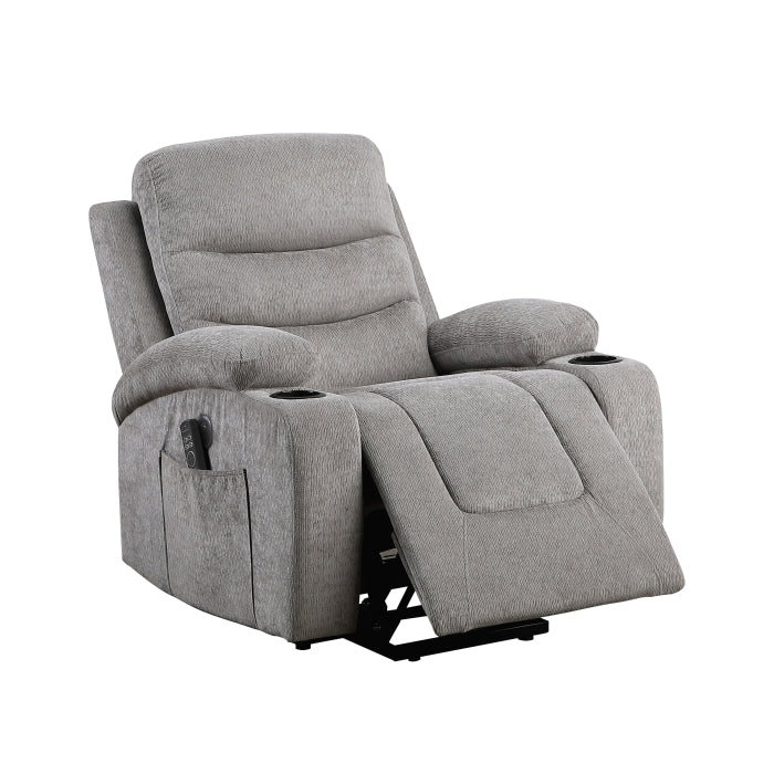9000GRY-1LTM Power Lift Chair with Massage, Heat, Charging Ports and Cup-holders - 9000GRY-1LTM