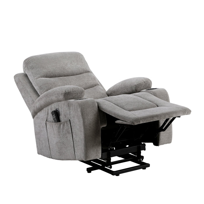 9000GRY-1LTM Power Lift Chair with Massage, Heat, Charging Ports and Cup-holders - 9000GRY-1LTM