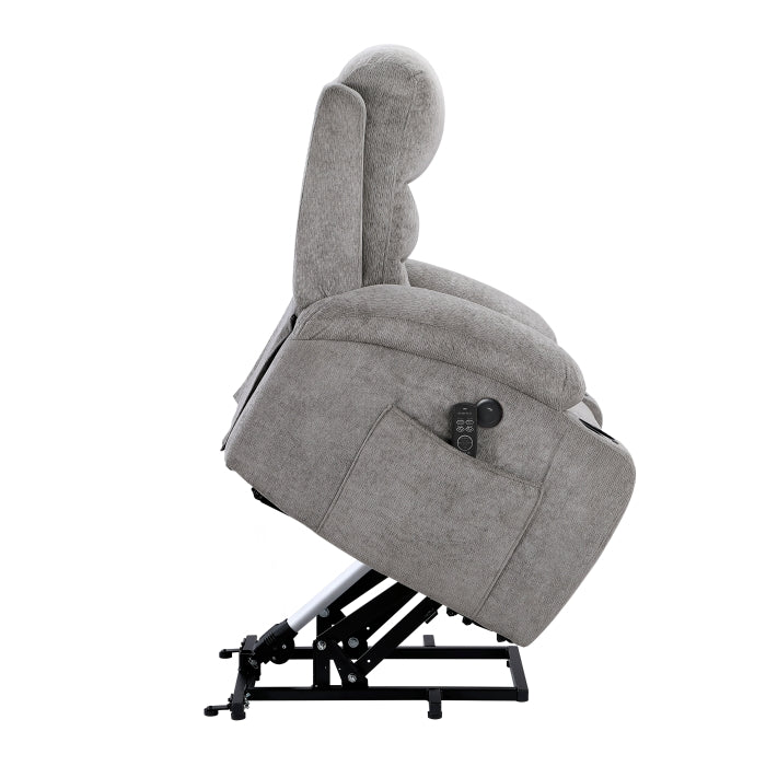 9000GRY-1LTM Power Lift Chair with Massage, Heat, Charging Ports and Cup-holders - 9000GRY-1LTM