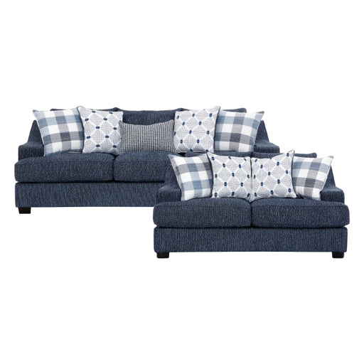 9008BUE*2 2pc Set: Sofa, Love - 9008BUE*2