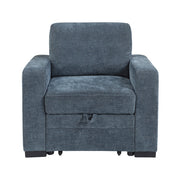 9027BUE-1CL Convertible Chair with Pull-out Bed - 9027BUE-1CL