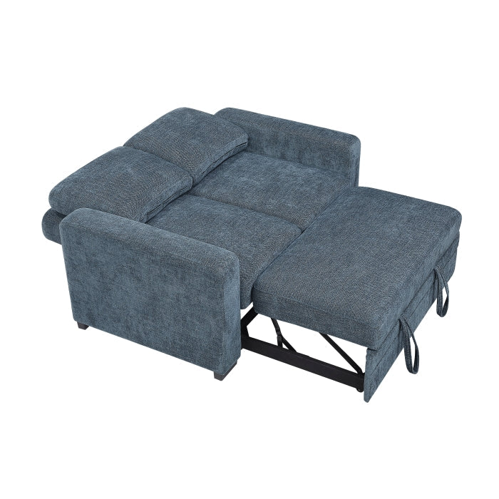 9027BUE-2CL Convertible Love Seat with Pull-out Bed - 9027BUE-2CL