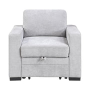 9027GRY-1CL Convertible Chair with Pull-out Bed - 9027GRY-1CL