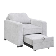 9027GRY-1CL Convertible Chair with Pull-out Bed - 9027GRY-1CL