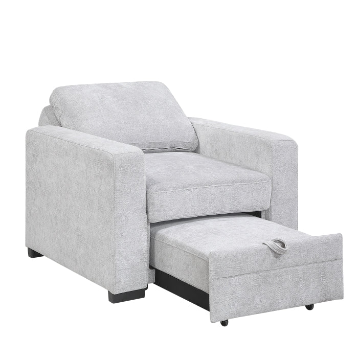 9027GRY-1CL Convertible Chair with Pull-out Bed - 9027GRY-1CL
