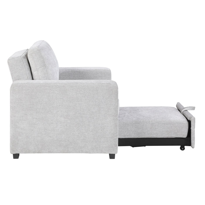 9027GRY-1CL Convertible Chair with Pull-out Bed - 9027GRY-1CL