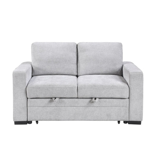 9027GRY-2CL Convertible Love Seat with Pull-out Bed - 9027GRY-2CL