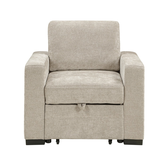 9027TPE-1CL Convertible Chair with Pull-out Bed - 9027TPE-1CL