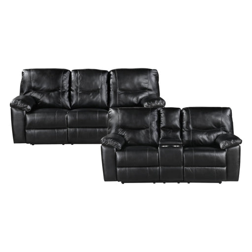 9037BLK*2 2pc Set: Sofa, Love - 9037BLK*2